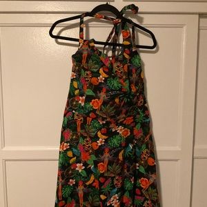 A-line, halter neck,knee length, swing dress Brand: Lindy Bop